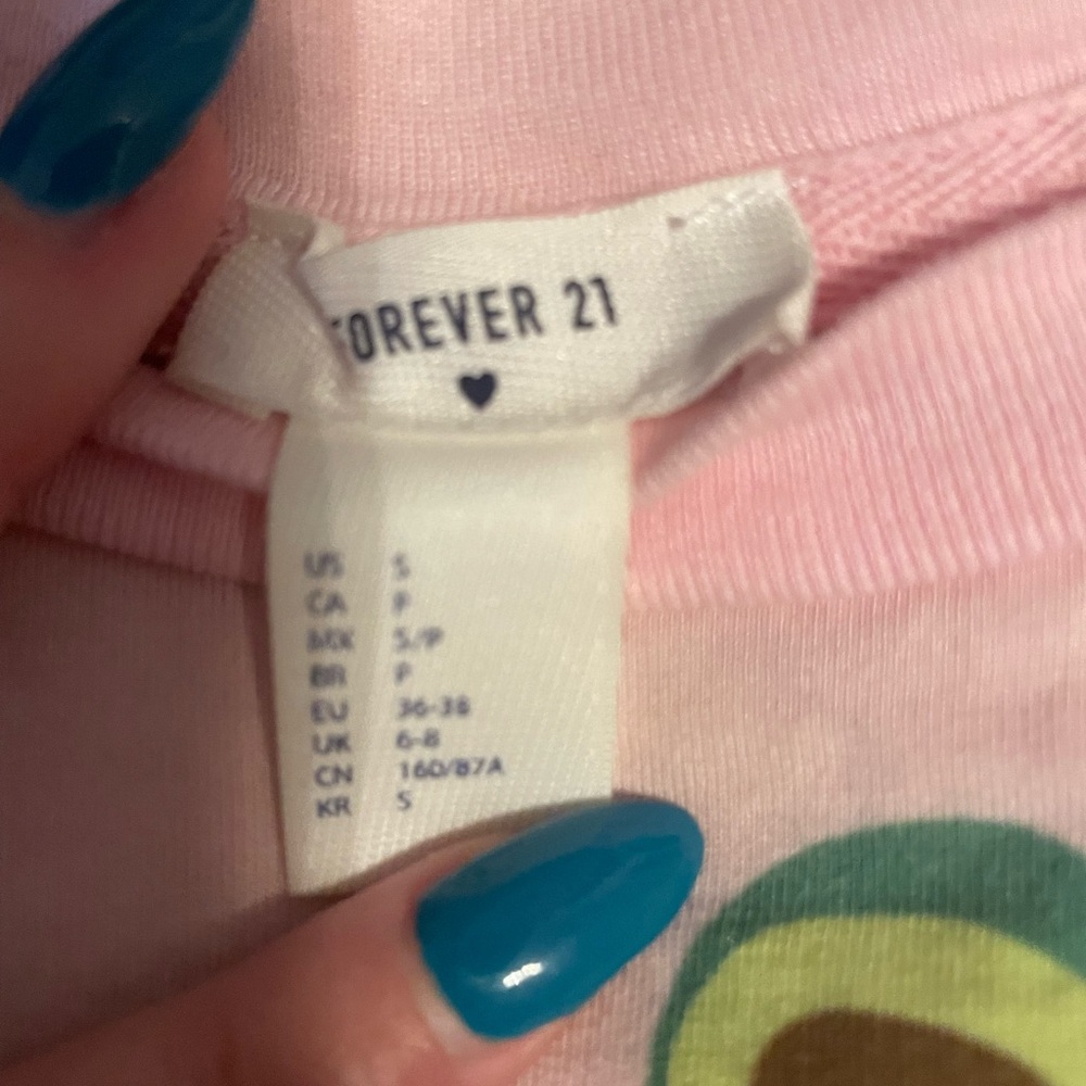Forever 21 Pink Tee with Avocado Design